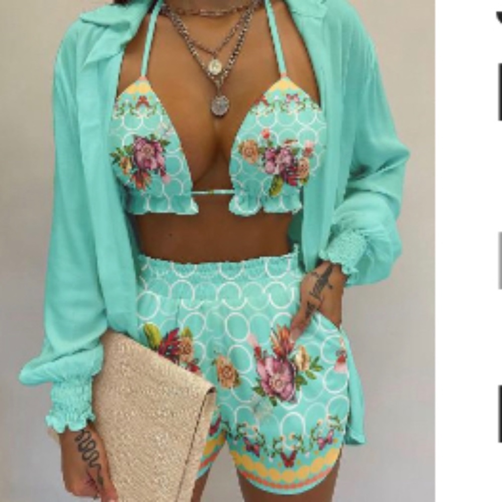 3 PCS Shirt and Shorts Set -NEW